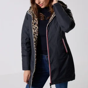 Jott Doudoune longue réversible femme Verone capuche