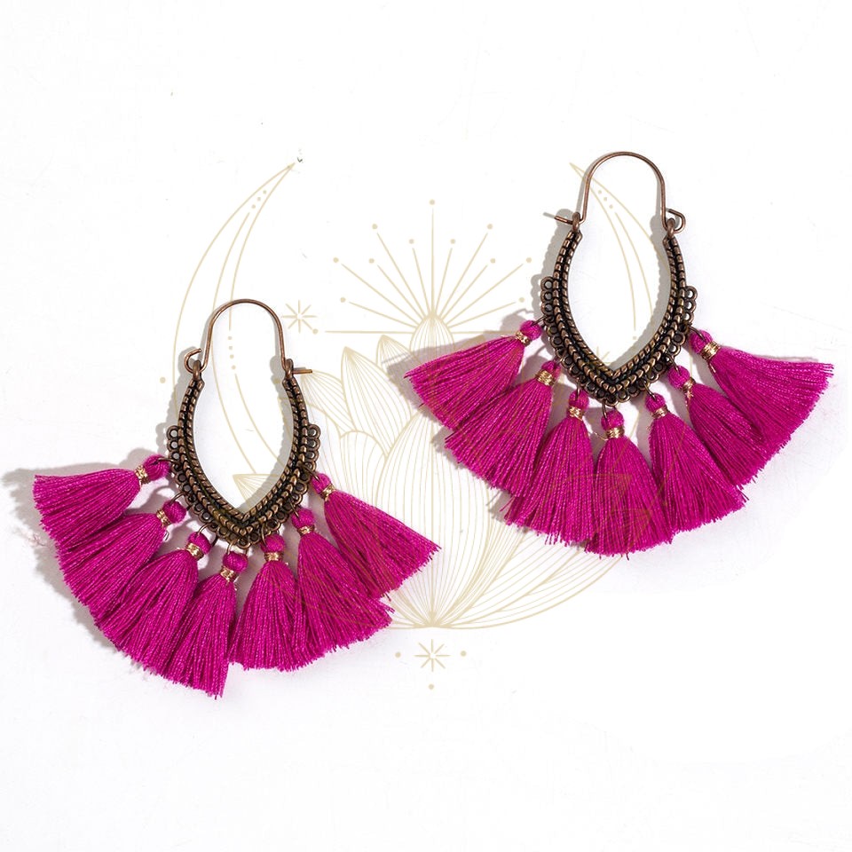 Boucles D’Oreille Femme à franges – Image 2
