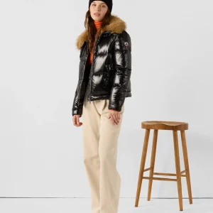 Doudoune grand froid femme noire brillante Nevada Shiny – JOTT