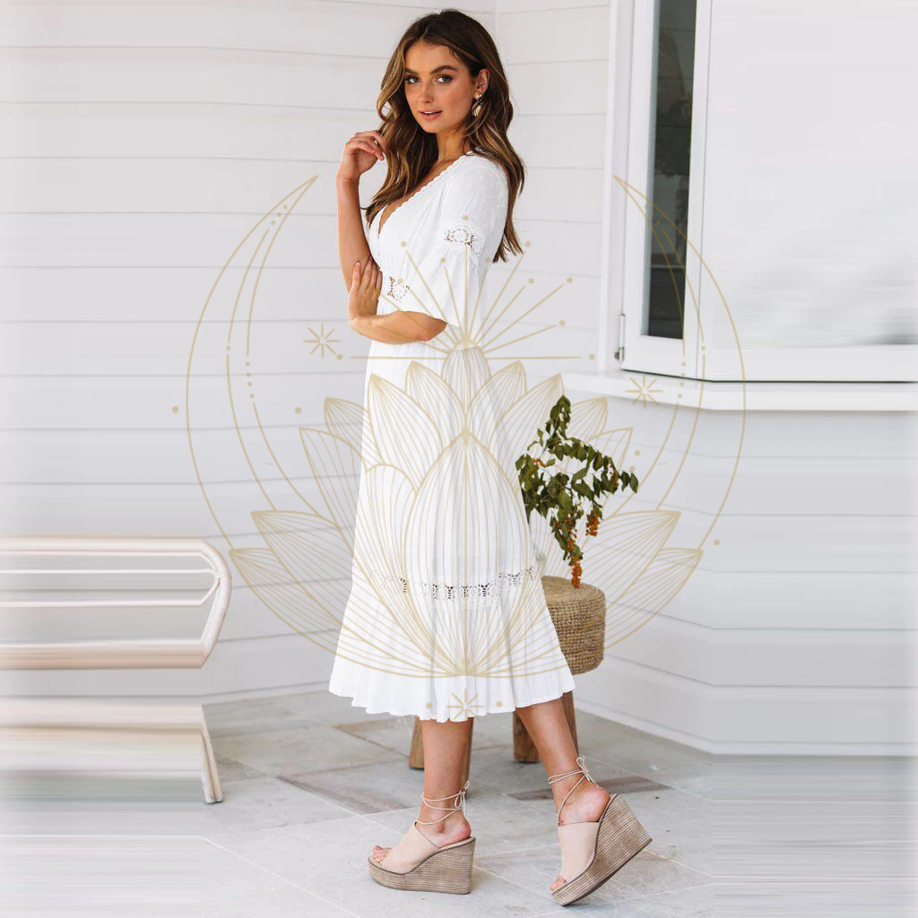 Robe Longue En Dentelle Style Bohème – Image 5