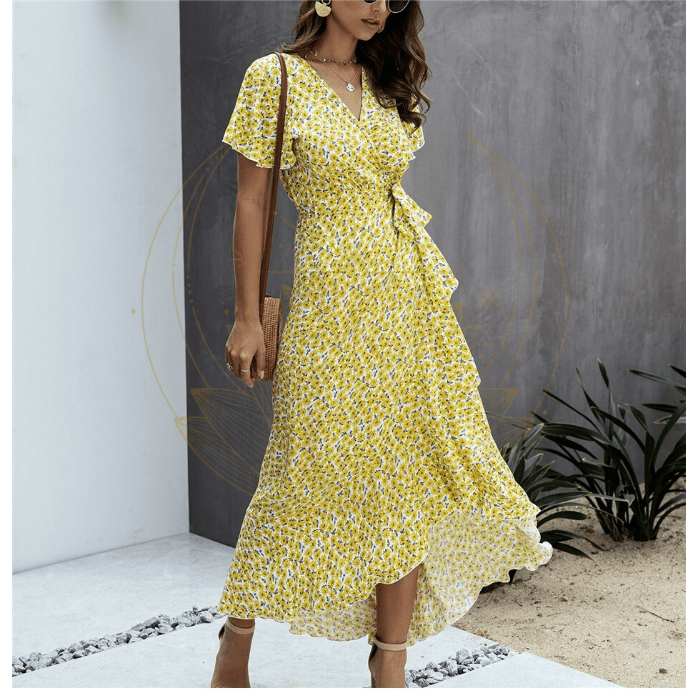 Robe Jaune Citron Cache Coeur – Image 6