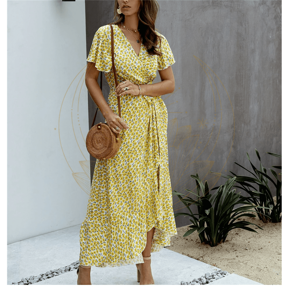 Robe Jaune Citron Cache Coeur – Image 7