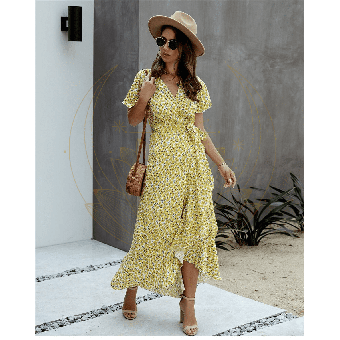 Robe Jaune Citron Cache Coeur – Image 3