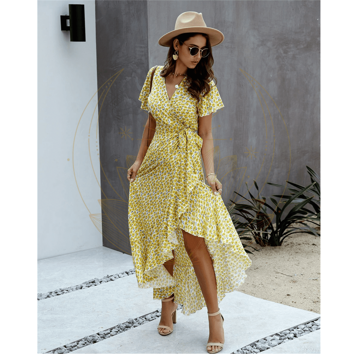 Robe Jaune Citron Cache Coeur – Image 8