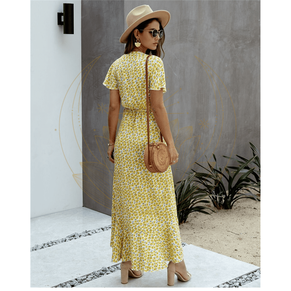 Robe Jaune Citron Cache Coeur – Image 5