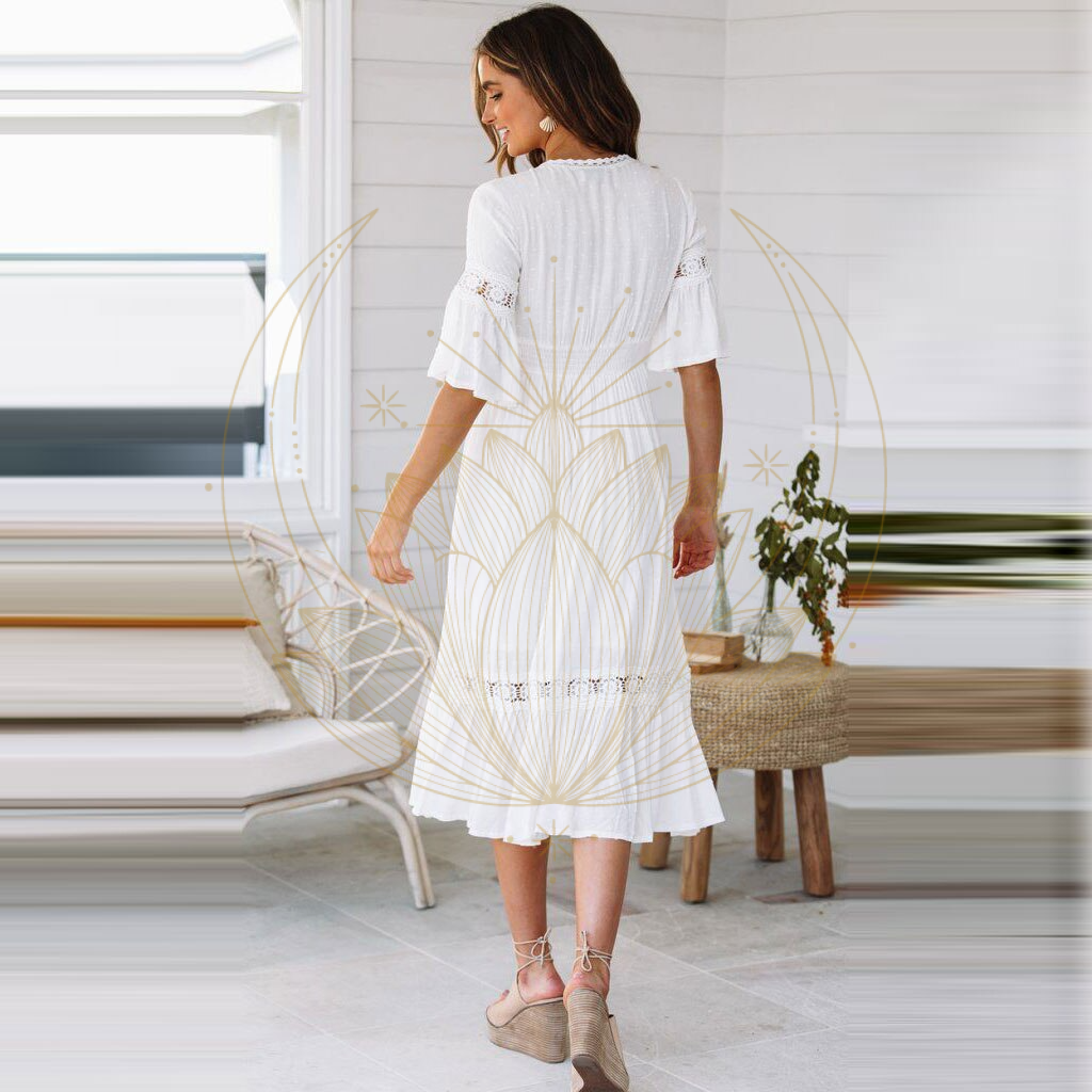 Robe Longue En Dentelle Style Bohème – Image 6