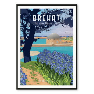 Affiche Bréhat – L’île aux fleurs