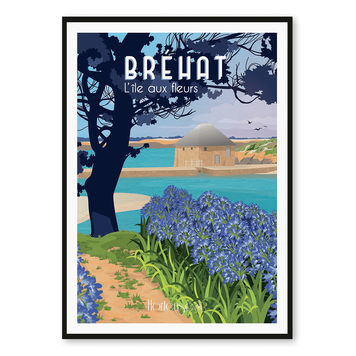 Affiche Bréhat – L’île aux fleurs