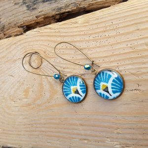 Boucles d’oreilles en tissu japonais