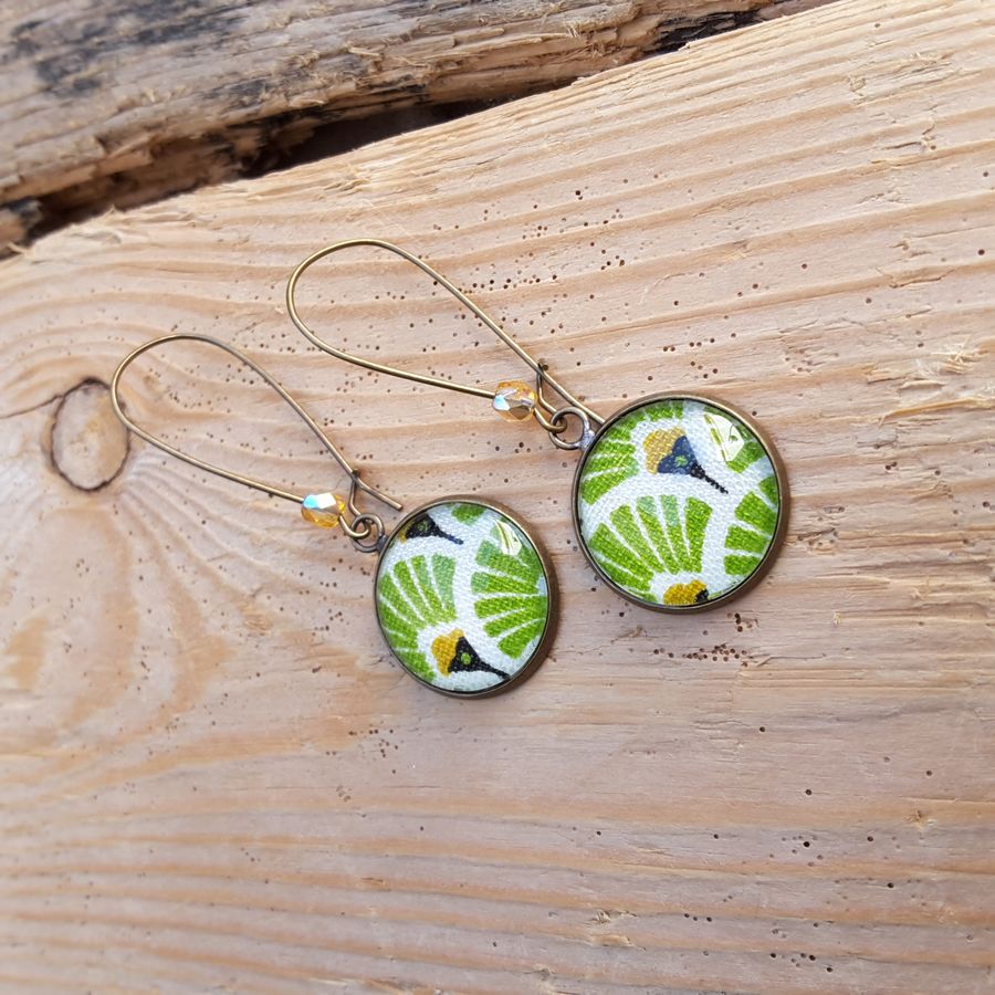 Boucles d&rsquo;oreilles en tissu japonais – Image 6