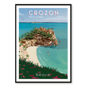 Affiche Crozon – Plage de l&rsquo;île vierge