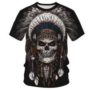 T-Shirt Indien Visage de Feu