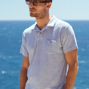 Polo Bleu Chiné en éponge