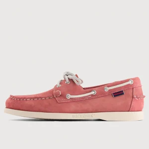 CHAUSSURES DOCKSIDES NUBUCK ROSE BLANC- SEBAGO
