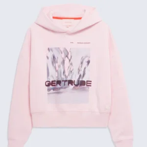 Sweatshirt court à capuche logo printé poitrine Caterina Water - GERTRUDE