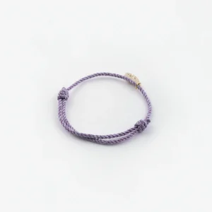 Bracelet cordon violet personnalisable enfant - Mix and match