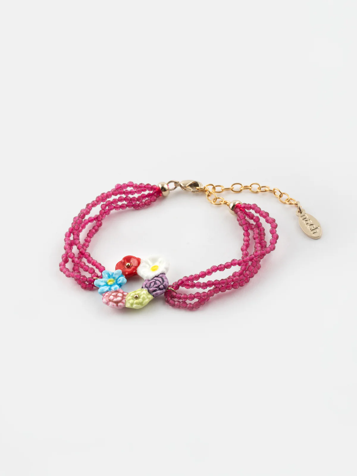 Bracelet perles et couronne de fleurs