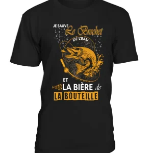 Pêche Du Brochet Au Leurre Souple, Bière, Cadeau Humour Pêcheur, Je Sauve Le Brochet De l'Eau - VEPEBR021
