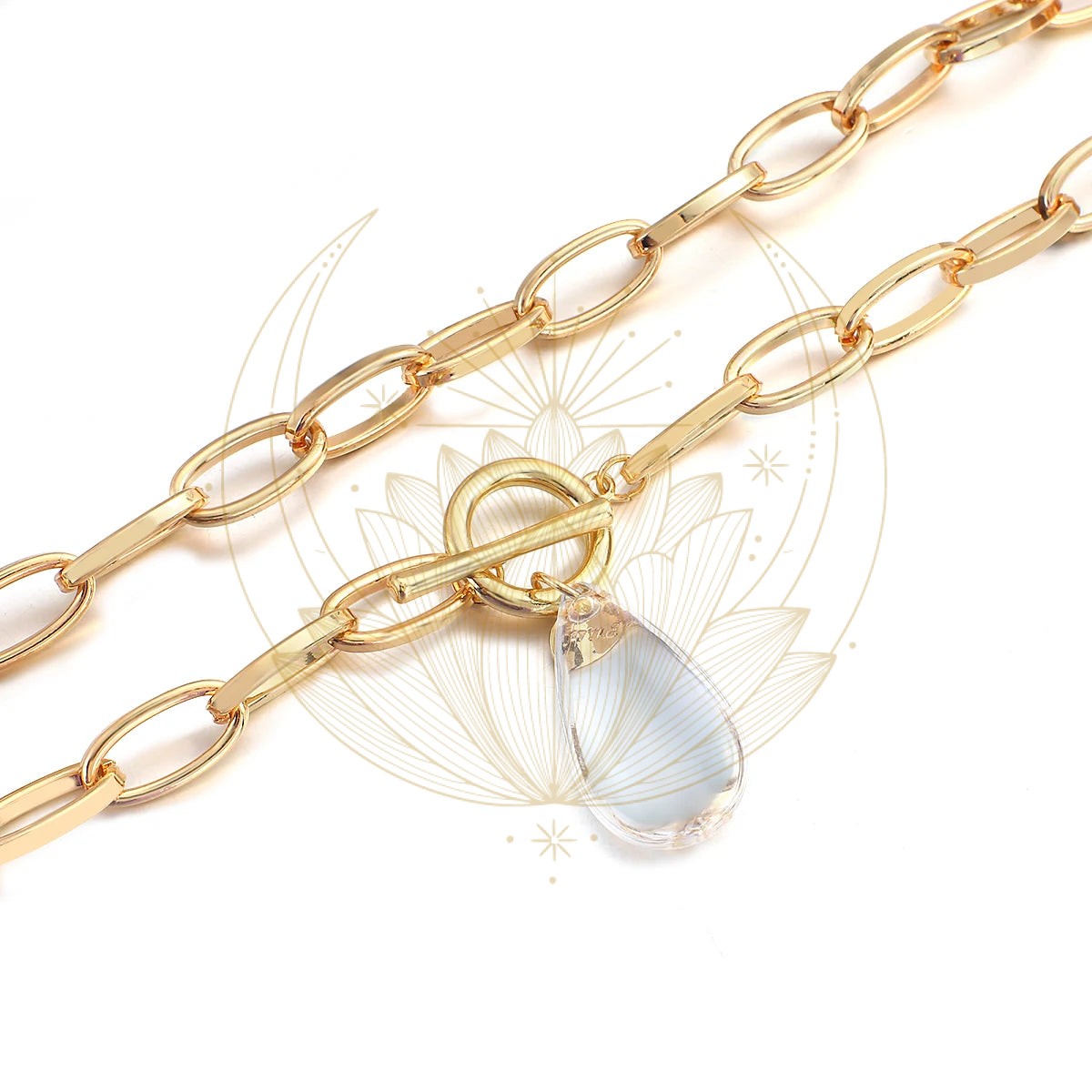 Collier Pendentif Cristal Transparent – Image 4