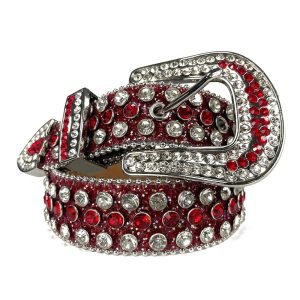 Ceinture Cowboy Diamant Rouge