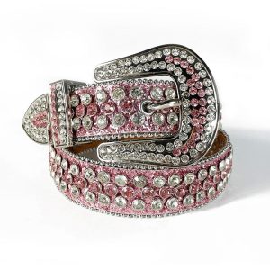 Ceinture Cowboy Diamant Rose