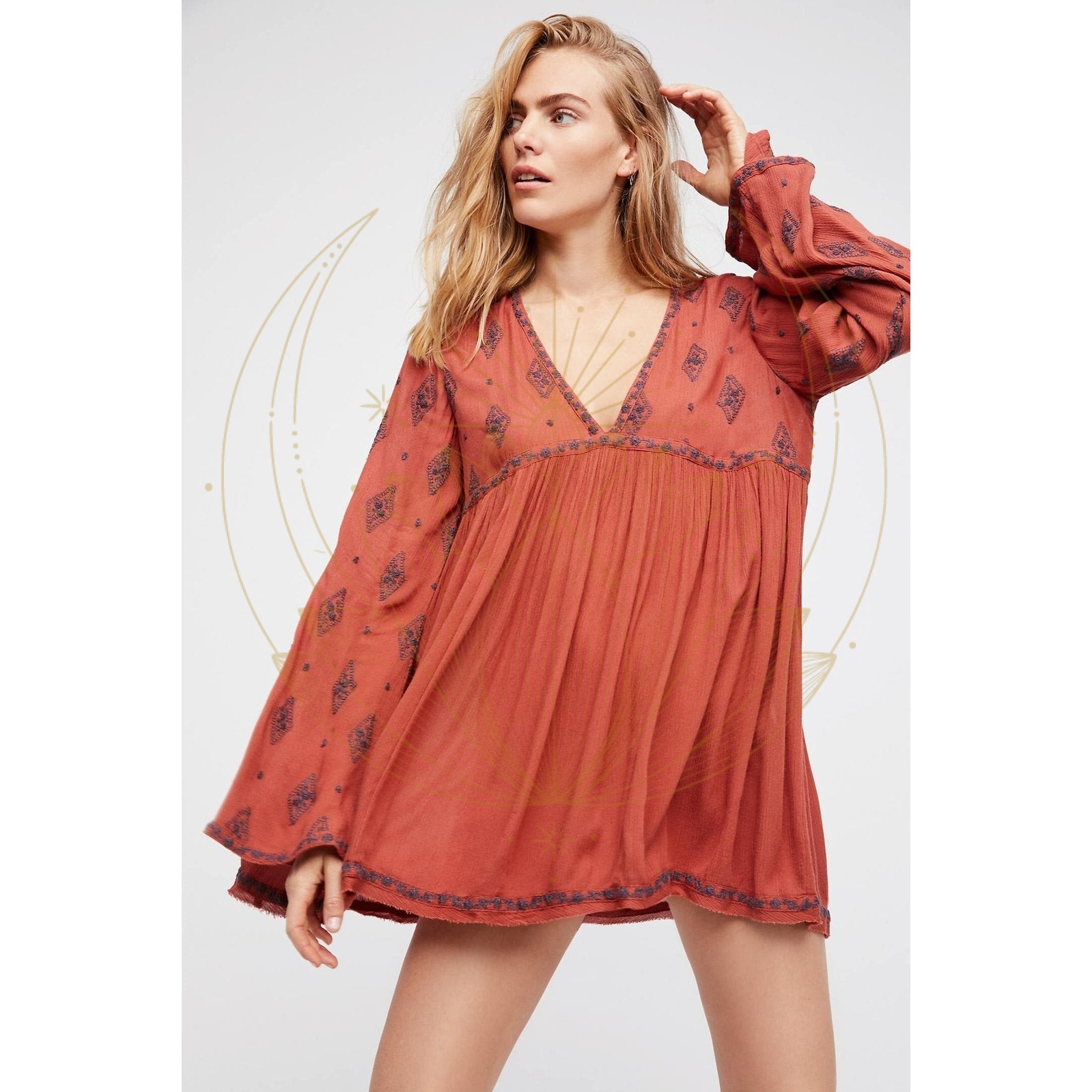 Blouse Bohème Rouille – Image 2