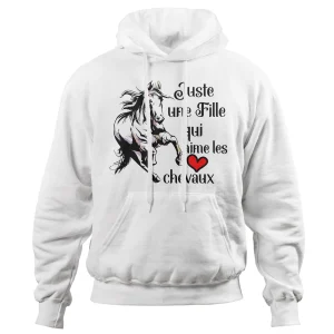 Cadeau Equitation Cheval Original Tee Shirt Fille - Juste Une Fille Qui Aime Les Chevaux - Cadeau Fille Cheval - CTS09042201