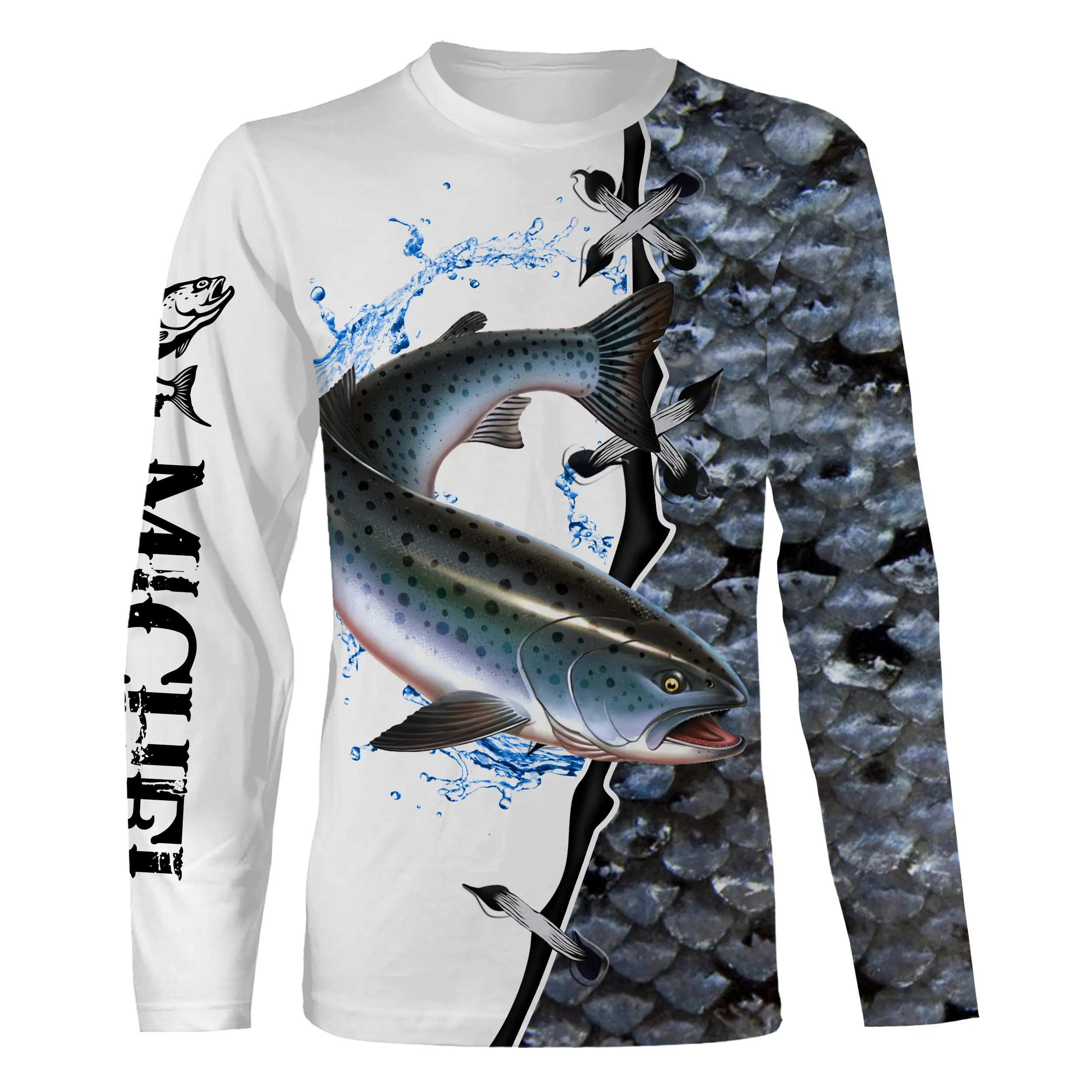 T-shirt Personnalisé Peau De Saumon, Cadeau Original Pêcheur - CT29072209 – Image 4