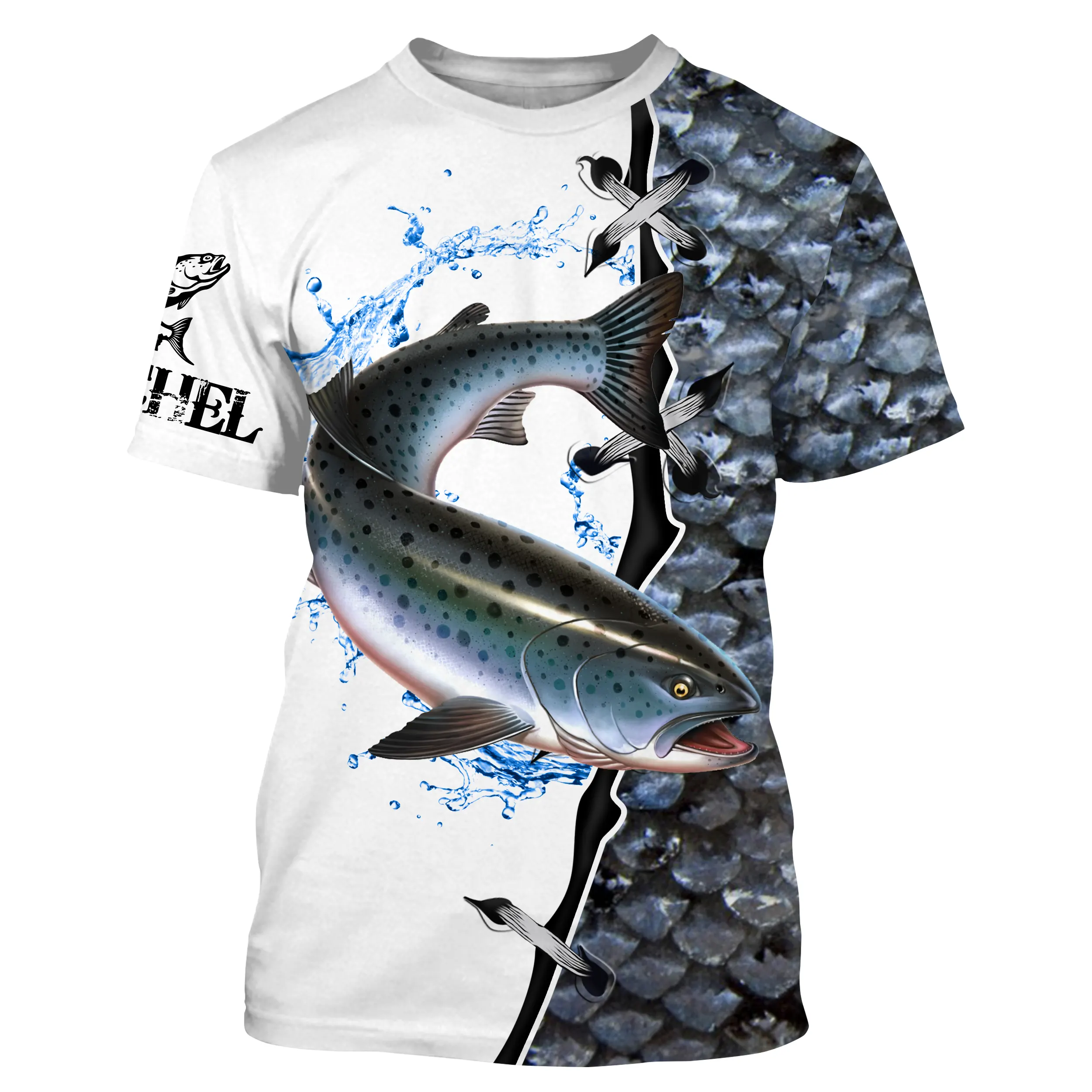 T-shirt Personnalisé Peau De Saumon, Cadeau Original Pêcheur - CT29072209 – Image 3