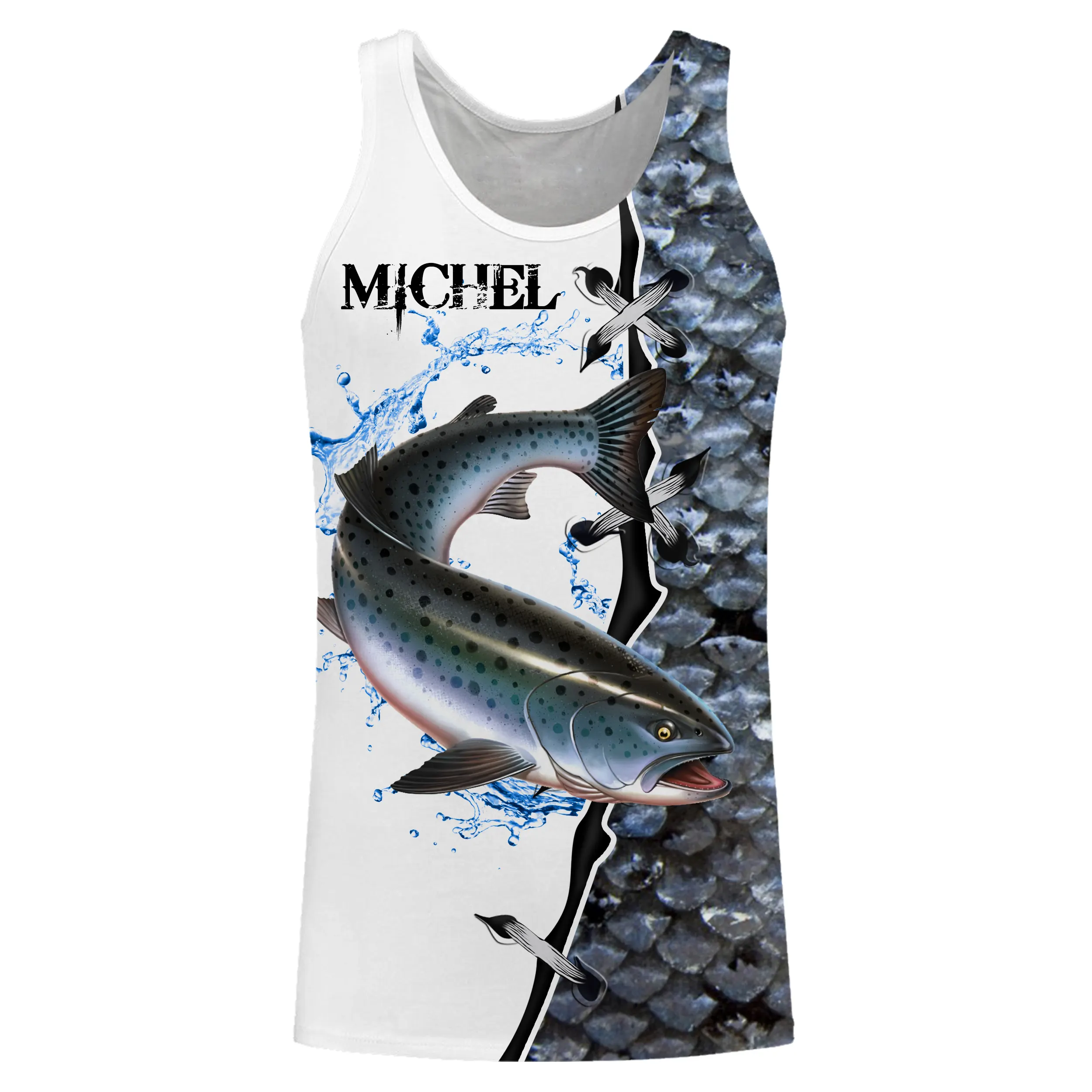 T-shirt Personnalisé Peau De Saumon, Cadeau Original Pêcheur - CT29072209 – Image 6