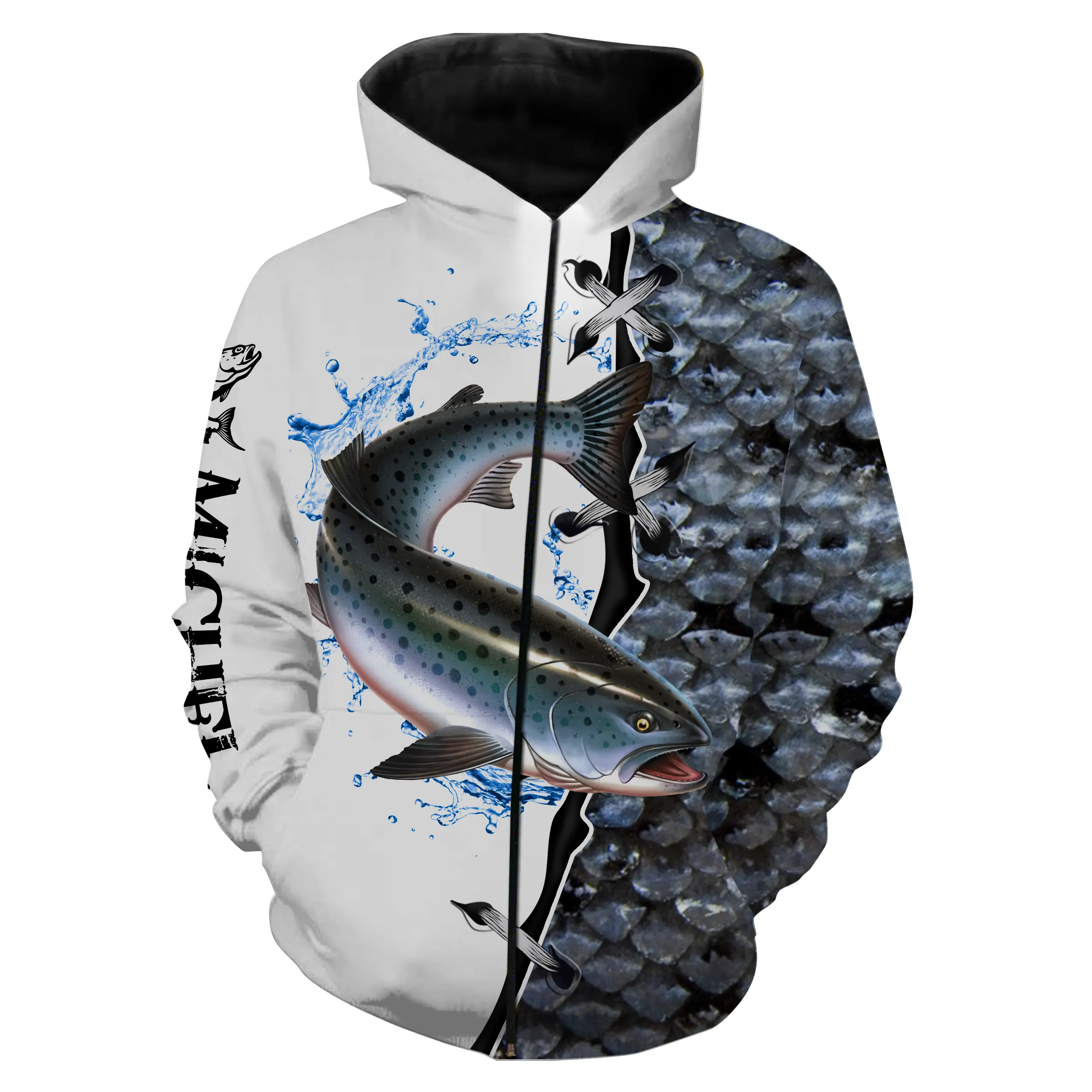 T-shirt Personnalisé Peau De Saumon, Cadeau Original Pêcheur - CT29072209 – Image 9