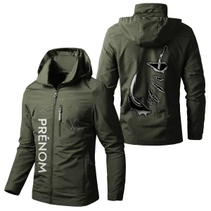 Veste Imperméable et Coupe-Vent Personnalisée - Hameçon De Pêche, Crochet De Poisson 3D - CT05092358