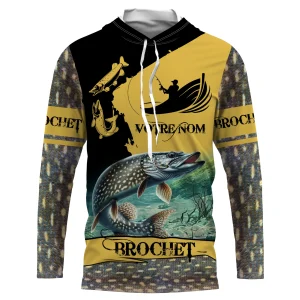 Maillot Anti-UV à Capuche Pêche Du Brochet - Cadeau Personnalisé Original Pêcheur - CT11092030