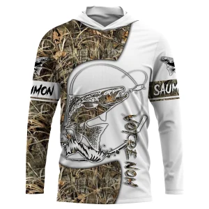 Pêche Du Saumon À La Mouche, Canne À Pêche, Cadeau Pêcheur, Camouflage, Tatouage, Personnaliser - VEPESA008