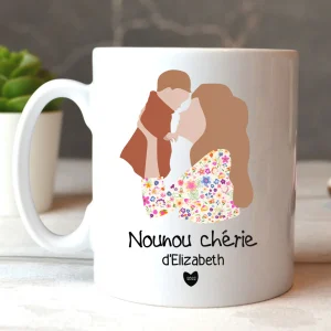 Cadeau Pour Nounou, Nounou Chérie, Mug Blanc Personnalisé - CTS16052222
