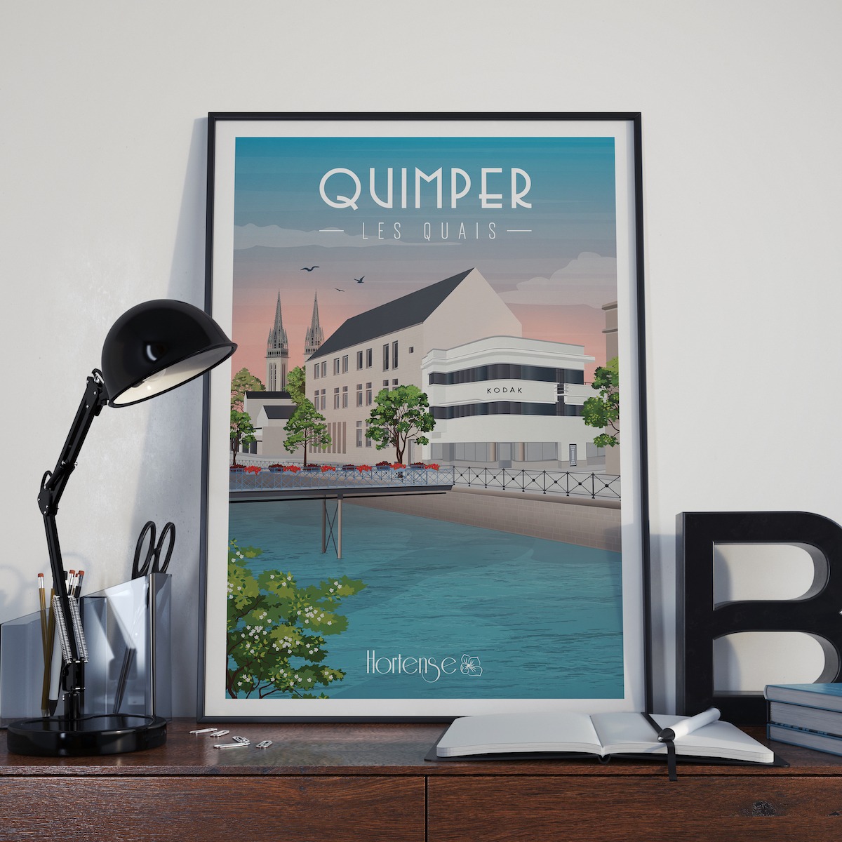 Affiche Quimper – les quais – Image 2