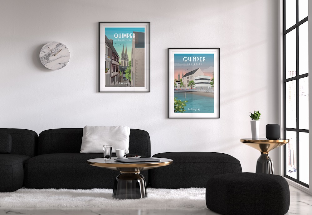 Affiche Quimper – les quais – Image 3