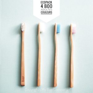 Brosses à dents en bambou adulte – Ecopack couleurs
