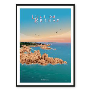 Affiche Bréhat – Phare du Paon