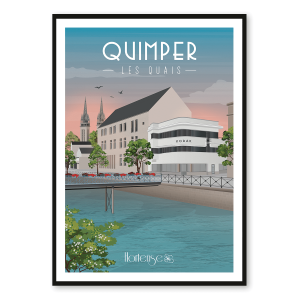 Affiche Quimper – les quais