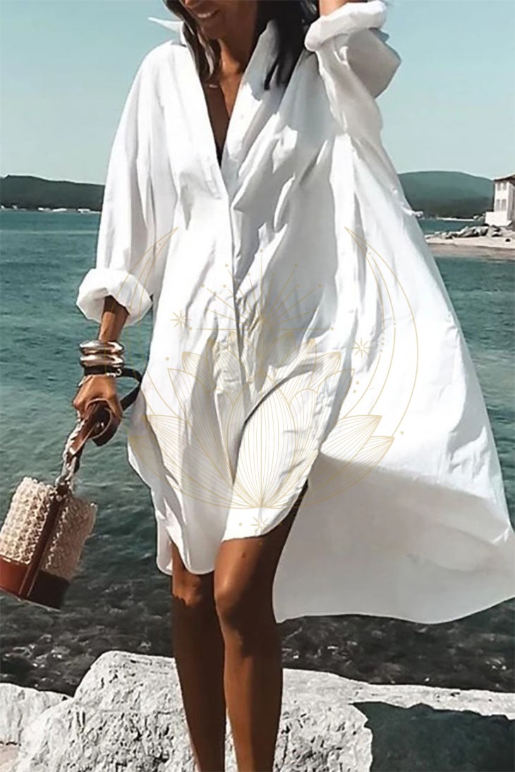 Robe Bohème Blanche Courte – Fauve – Image 2