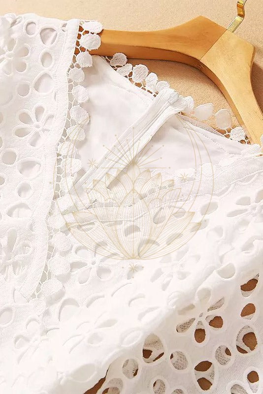 Robe Bohème Longue Dentelle Blanche – Octavia – Image 5