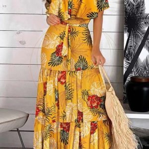 Robe Bohème Longue Jaune – Ombéline