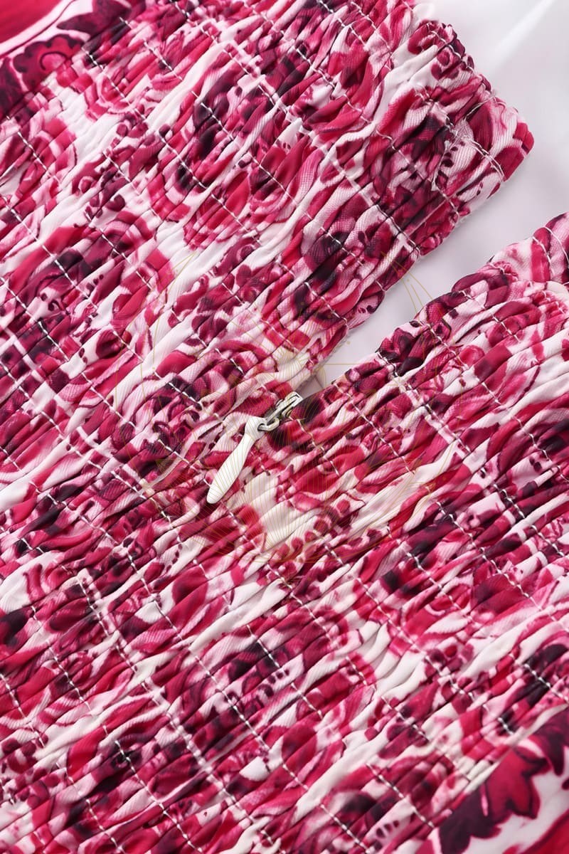 Robe Bohème Rose et Blanche – Image 6