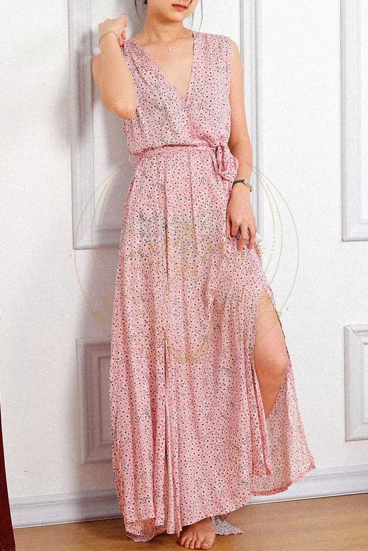 Robe Bohème Vieux Rose – Camille – Image 2