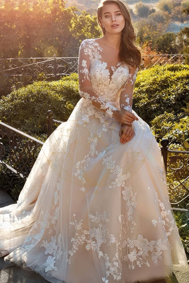 Robe Bohème de Mariage Fleurie – Charlotte – Image 3