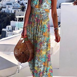 Robe Longue Bohème Multicolore – Camélia