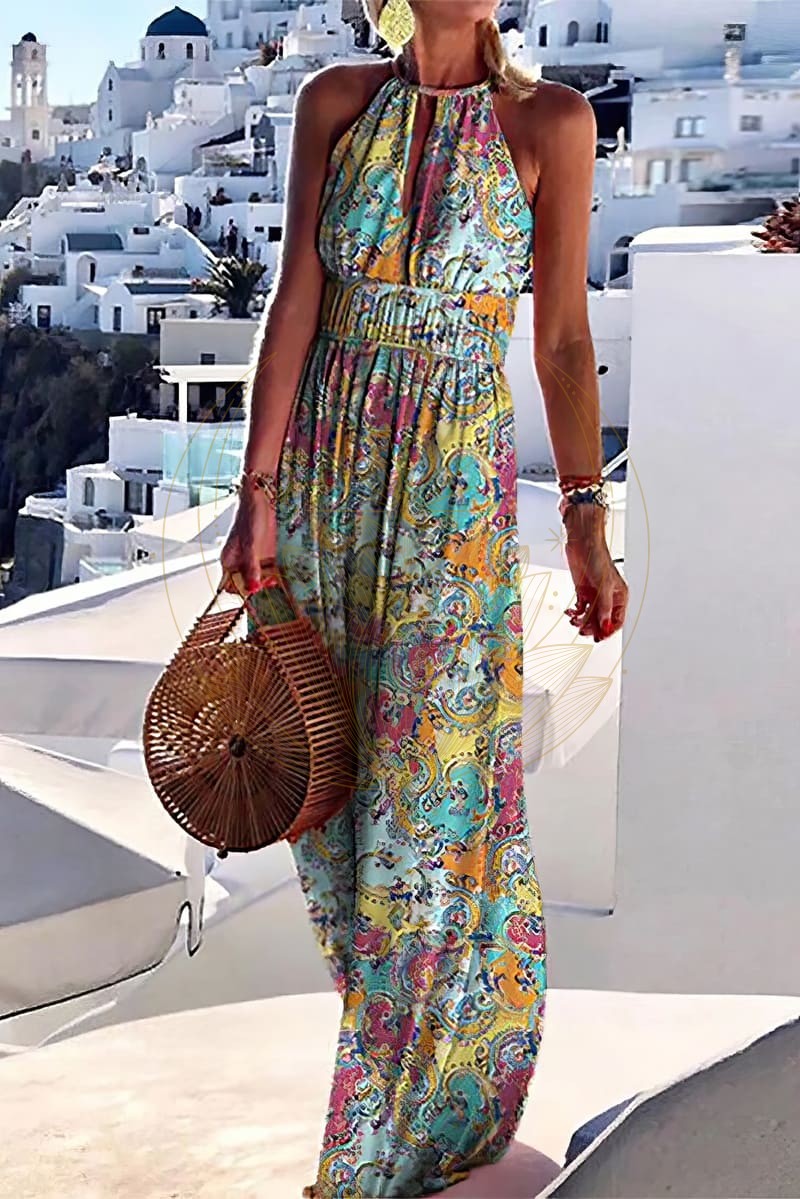 Robe Longue Bohème Multicolore – Camélia