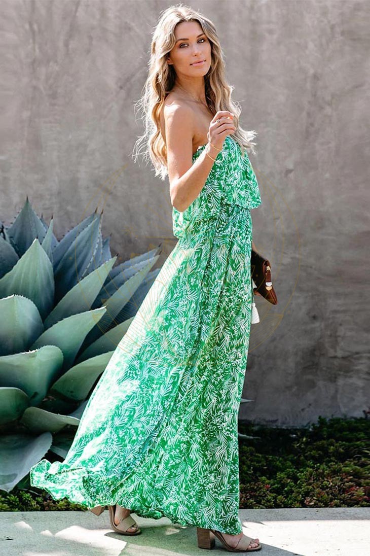 Robe Longue Bohème Sans Bretelles – Sixtine – Image 5