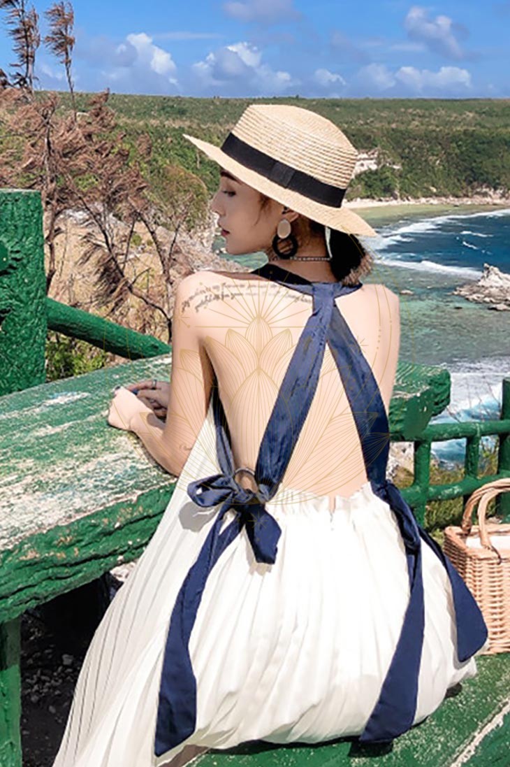 Robe Longue Bohème pour Cocktail Chic – Isaure – Image 4